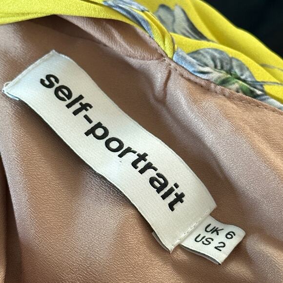 Self portrait yellow summer dress with ruffle sleeves. Size 2 worn once - Picture 9 of 9